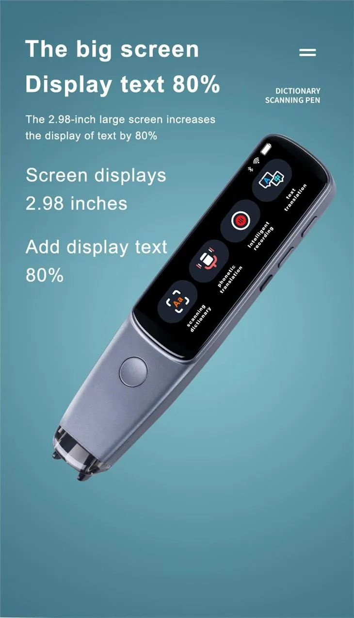 Talandi penni, spjaldtölva, skanna þýðingarpenni.